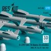 RESKIT RS72-0582 R-27ET (AA-10 Alamo-D) missiles (4 pcs) (MiG-29, Su-27, Yak-141) (3D Printed) (1/72)